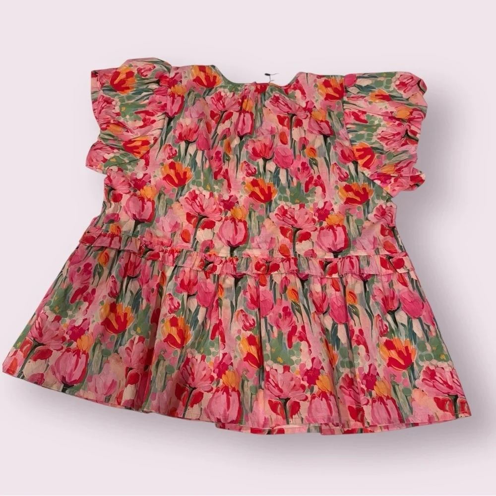 Tulips Ruffle Top Red - Picture 11 of 14